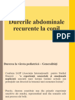 Dureri Abdominale Recurente