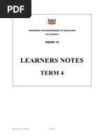 JTG Grade 10 Notes Term 4