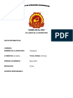 Syllabus de La Asignatura de Topografía