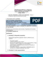 Guía de Actividades y Rúbrica de Evaluación - Tarea 1 - Presaberes Sobre La Comunicación Escrita