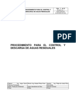 Procedimiento para El Control de Descarga de Aguas Residuales y Oleosas