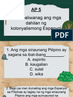 Naipapaliwanag Ang Mga Dahilan NG Kolonyalismong Espanyol