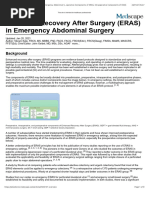 Enhanced Recovery After Surgery (ERAS) in Emergency Abdominal Surgery: Background, Preoperative Components of ERAS, Intraoperative Components of ERAS