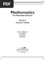 Secondary Schools - Mathematics - Teacher's Book - Senior Two