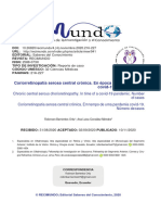 Coriorretinopatía Serosa Central Crónica. en Época de Pandemia Por Covid-19. Serie de Casos