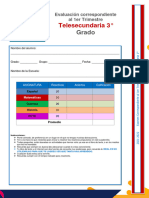 Exámen 1er Trimestre 3° Telesecundaria - Contestado