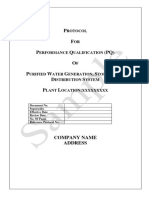 PQ Sample Protocol - Water Syatem