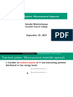 Statistical Description of Two Level Systems