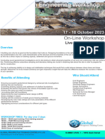 Foundation Engineering Workshop October