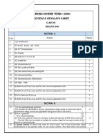 Biology Marking Scheme Class 12