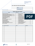 Register - Yearly Company Induction Register - 2021