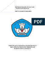 Dokumen Rekomendasi Dari Hasil Evaluasi (Notulen Rapat)