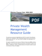 Private Wealth Management Resource Guide 2008-2009