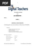 A Level Chemistry Paper 1 Set 6 Marking Guide