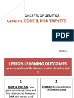 Lec4 Genetic Code & RNA Triplets