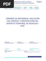 TDR Ejecucion Del Servicio Con..deposito Temporal de Residuos