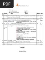 Carta Descriptiva 1º y 2º Grado.