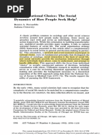 Beyond Rational Choice. The Social Dynamics of How People Seek Help