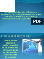 Perception of Bachelor of Science in Accounting Technology Graduates To The New Bachelor of Science in Accountancy Curriculum in Central Luzon State University