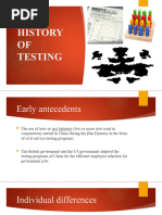 History of Psychological Testing