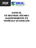 Manual de Servicio Técnico Mantenimiento de Vehículo de Rescate