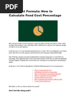 Food Cost Formula