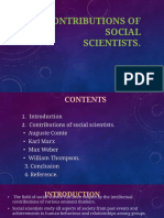 Contribution of Social Scientists