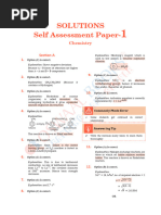 Solutions Self Assessment Paper-: Section-A