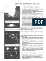 A Formação Do Sistema Solar - Teoria Da Hipótese Nebular