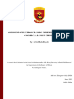 ASSESSMENT OF ELECTRONIC BANKING IMPLEMENTATION IN SELECTED COMMERCIAL BANKS IN ETHIOPIA Final Laminating