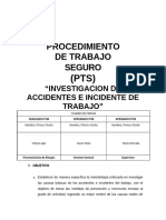 Procedimiento de Trabajo Seguro Investigacion de Accidentes e Incidente de Trabajo