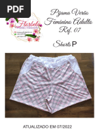 01 - Shorts Pijama Adulto Ref 07 - P - Atualizado Páginas