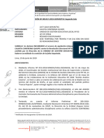 Resolución Del Tribunal Del Servicio Civil 01457-2019-Servir-TSC-Segunda Sala Mal Uso de Los Ambientes de La I.E.