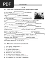 Present Simple - Frequency Adverbs - Prepositions of Time