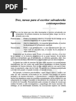 Rodríguez Díaz, Rafael - Tres Tareas para El Escritor Salvadoreño Contemporáneo