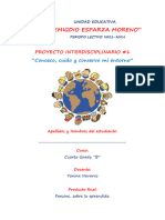 Proyecto Interdisciplinario Cuarto Grado #1