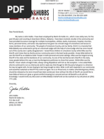 Mike Blakely Letters On Community Support