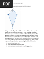 Finding The Area of A Kite Project Rubric