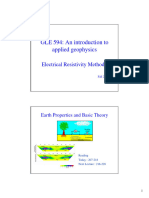 GLE 594: An Introduction To Applied Geophysics: Electrical Resistivity Methods