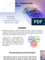 NEUROMARKETING - INSIGHTS INTO CONSUMER BEHAVIOR Final