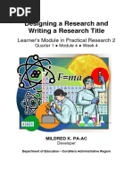 PR12 Q1 W4 Designing A Research Writing A Research Title Pa Ac Baguio v4