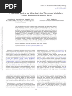 A Systematic Review and Meta-Analysis of Workplace Mindfulness Training Randomized Controlled Trials