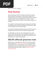 Test Format - Academic Writing