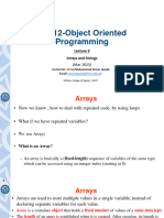 Lec 3 Arrays and Strings Mar 23