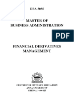 DBA 5035 - Financial Derivatives Management