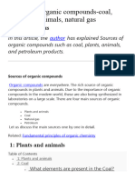 Sources of Organic Compounds