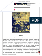 Veinte Matemáticos Célebres - Francisco Vera