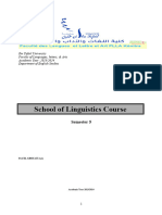 School of Linguistcs Course-ELGHOUATI