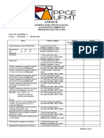 Anexo Ii: Nome Do Candidato/a: Curso Mestrado Doutorado