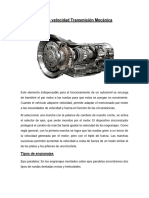 Caja de Velocidad Transmisión Mecánica